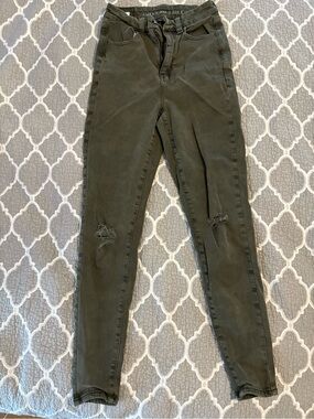 American Eagle Outfitters Olive Green Mid-Rise Skinny Pants